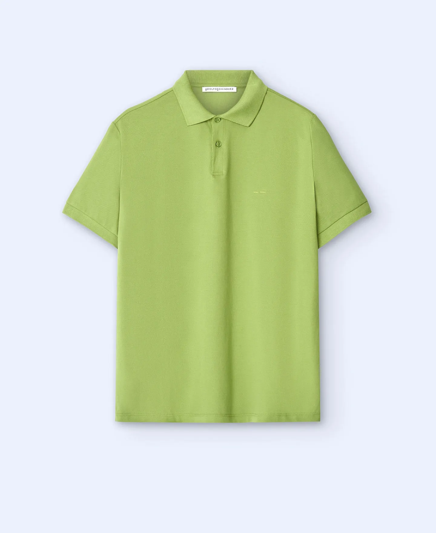 Adolfo Dominguez Camisetas Y Polos>Polo Dos Botones En Algodon Verde