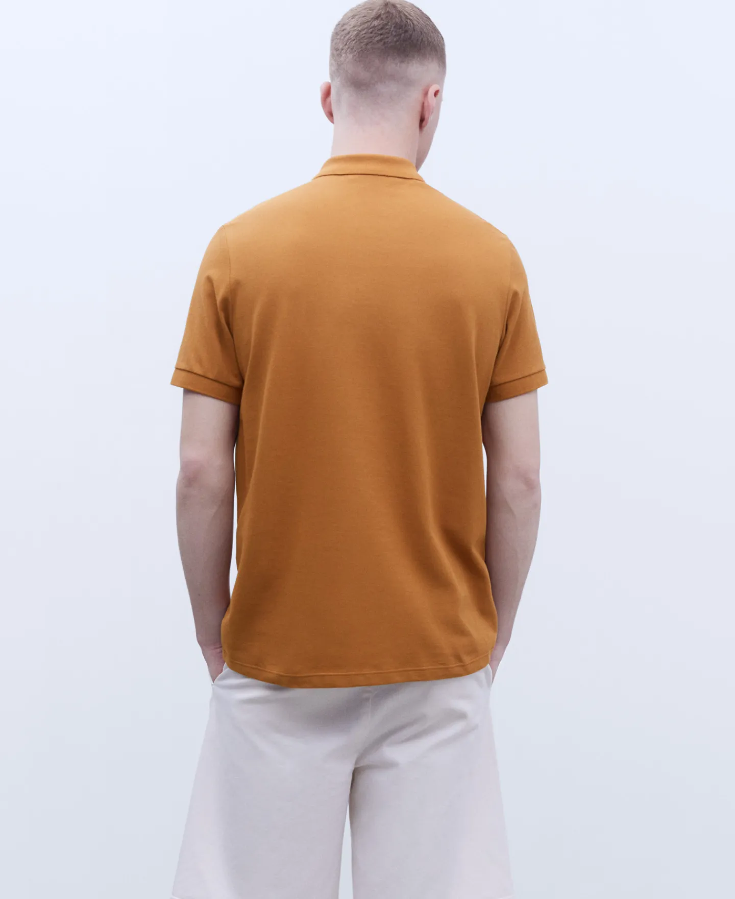 Adolfo Dominguez Camisetas Y Polos>Polo Dos Botones En Algodon Oxido