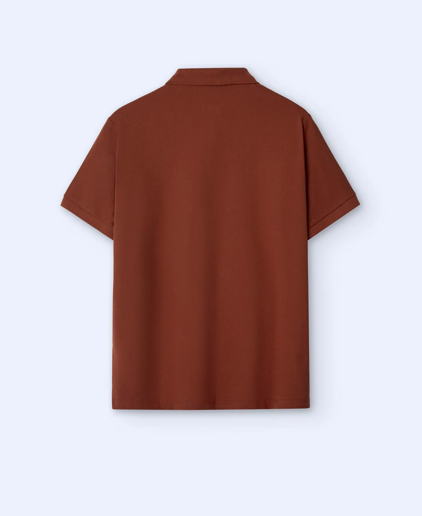 Adolfo Dominguez Camisetas Y Polos>Polo Dos Botones En Algodon Terracota