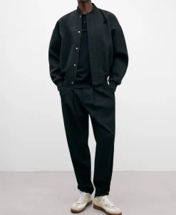 Adolfo Dominguez Camisetas Y Polos>Polo En Algodon Mercerizado Negro