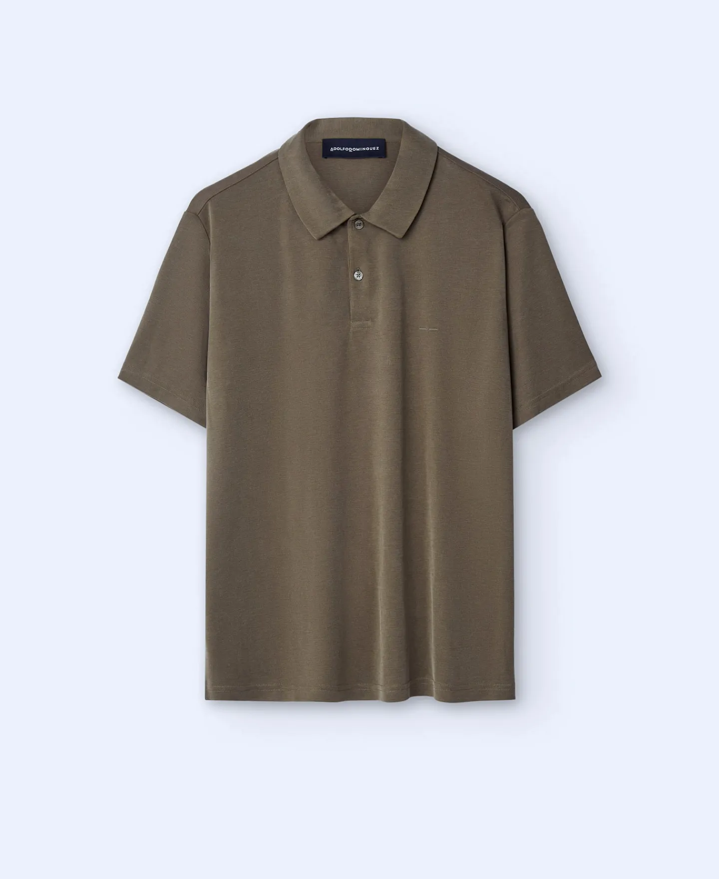 Adolfo Dominguez Camisetas Y Polos>Polo En Modal Dos Botones Caqui