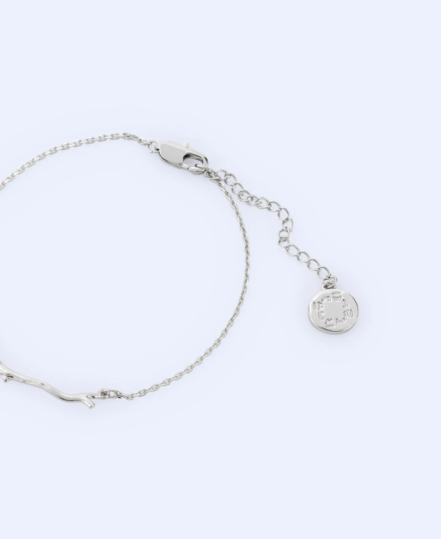 Adolfo Dominguez Bisutería>Pulsera De Cadena Motivo Rama Plateado