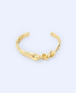 Adolfo Dominguez Bisutería>Pulsera Metalica Motivo Torsion Dorado