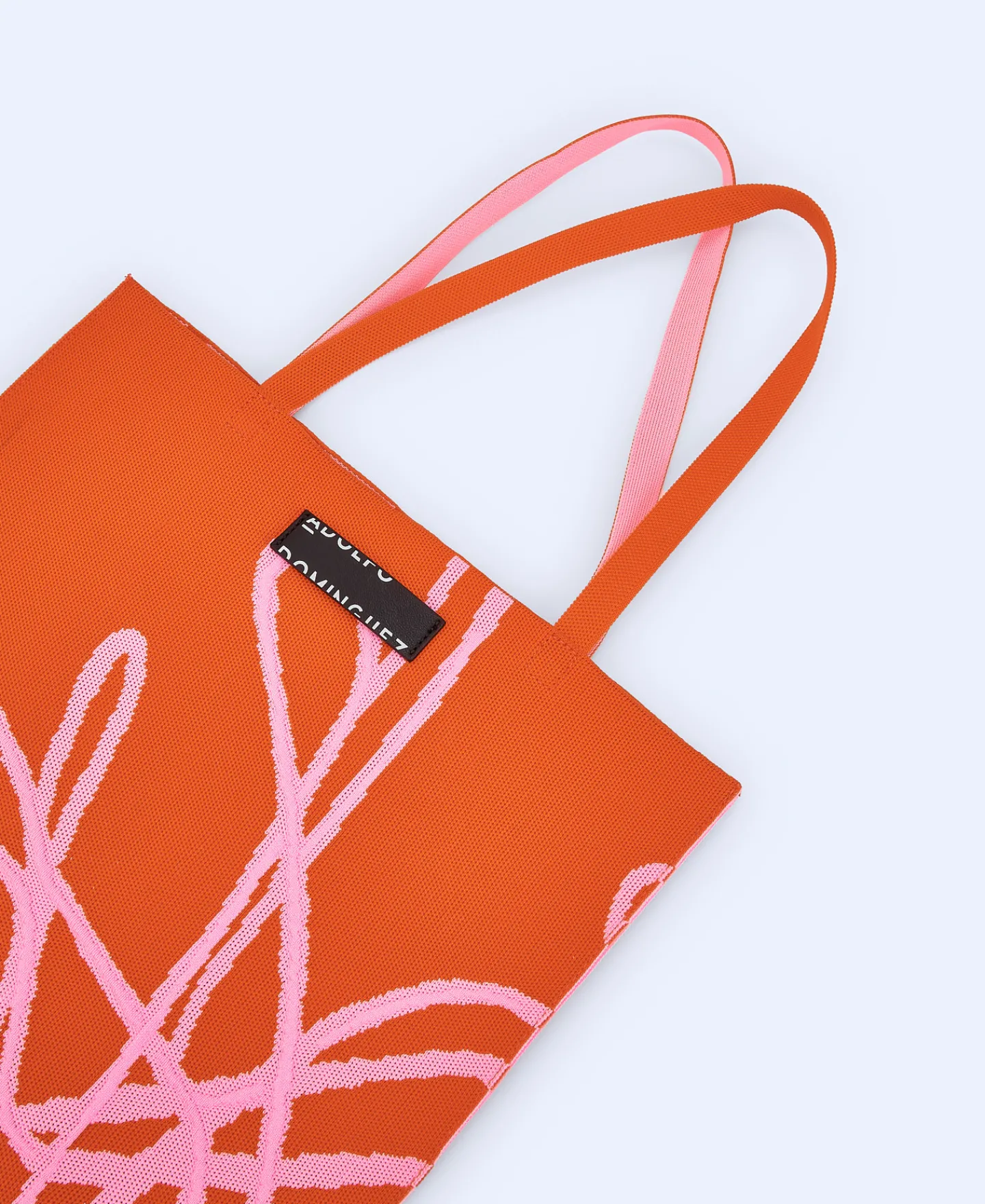 Adolfo Dominguez Bolsos>Shopper En Punto Estampado Naranja