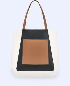 Adolfo Dominguez Bolsos>Shopper Tricolor En Piel Vaqueta Multicolor