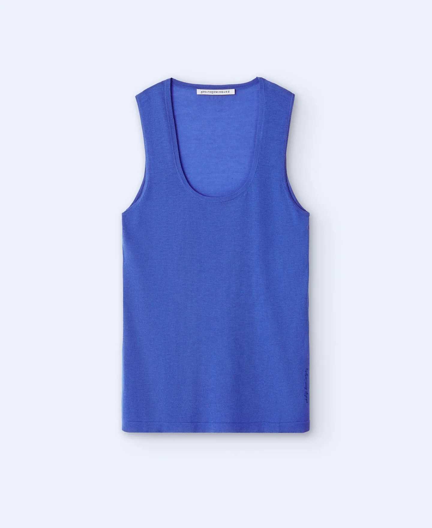 Adolfo Dominguez Camisetas>Top En Lyocell, Algodon Y Seda Azul
