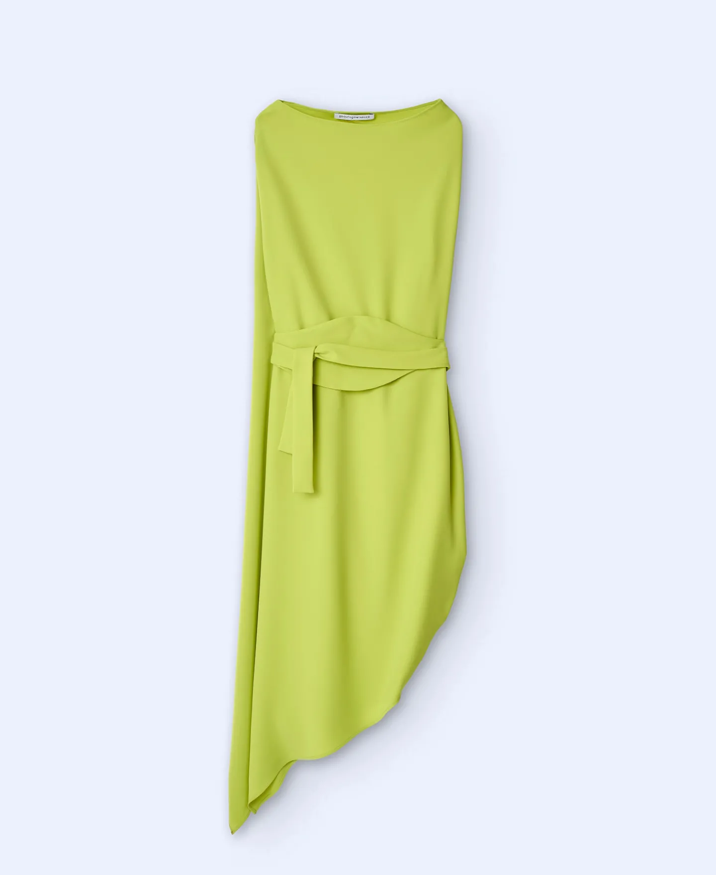 Adolfo Dominguez Vestidos Y Monos>Vestido Asimetrico Monocolor Verde Pistacho