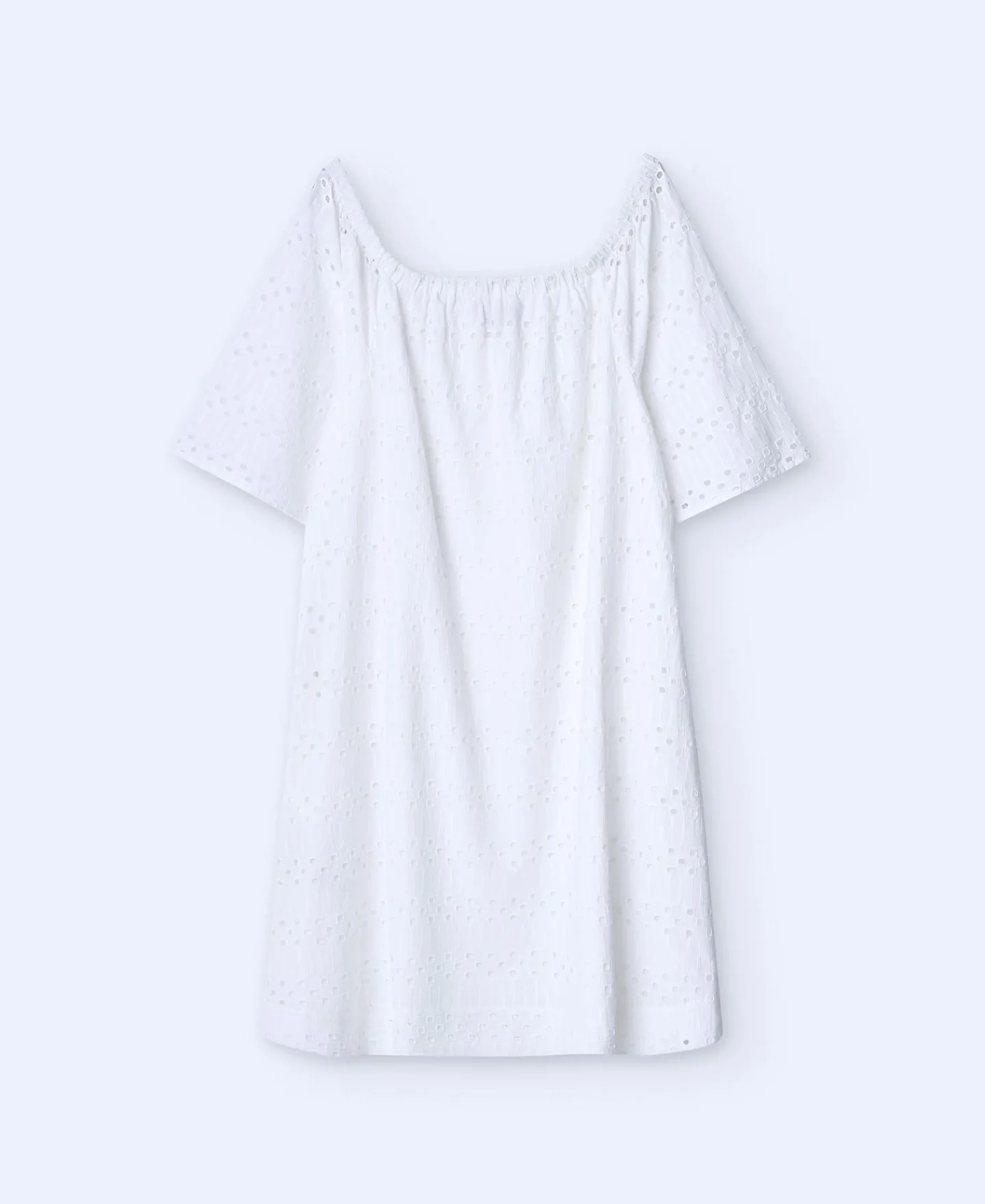 Adolfo Dominguez Vestidos Y Monos>Vestido Bordado Ingles Y Escote Barco Blanco