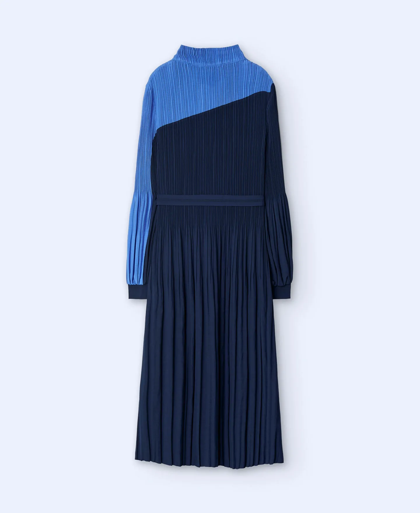 Adolfo Dominguez Vestidos Y Monos>Vestido De Crinkle Bicolor Azul