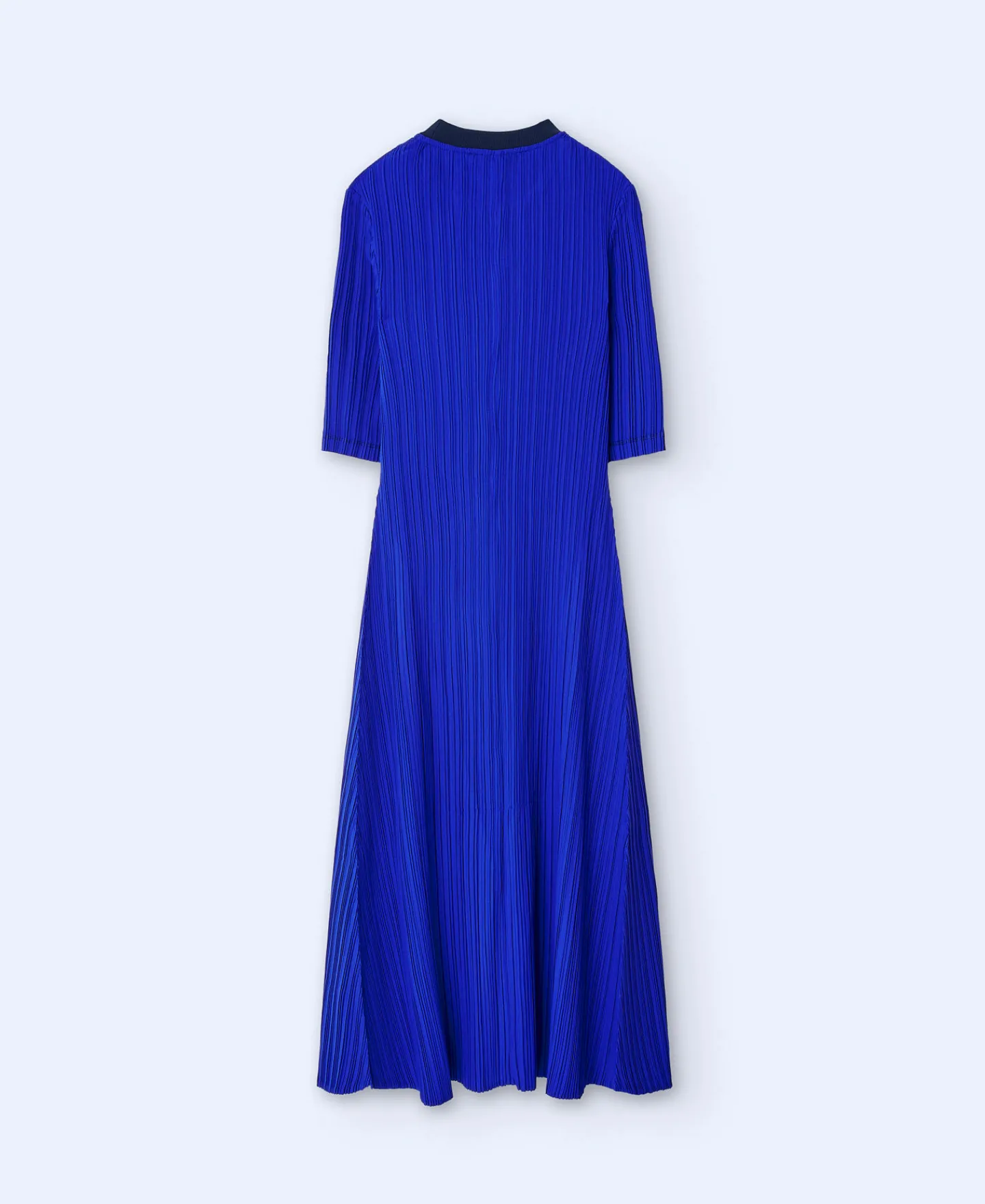 Adolfo Dominguez Vestidos Y Monos>Vestido Evase En Crinkle Azul