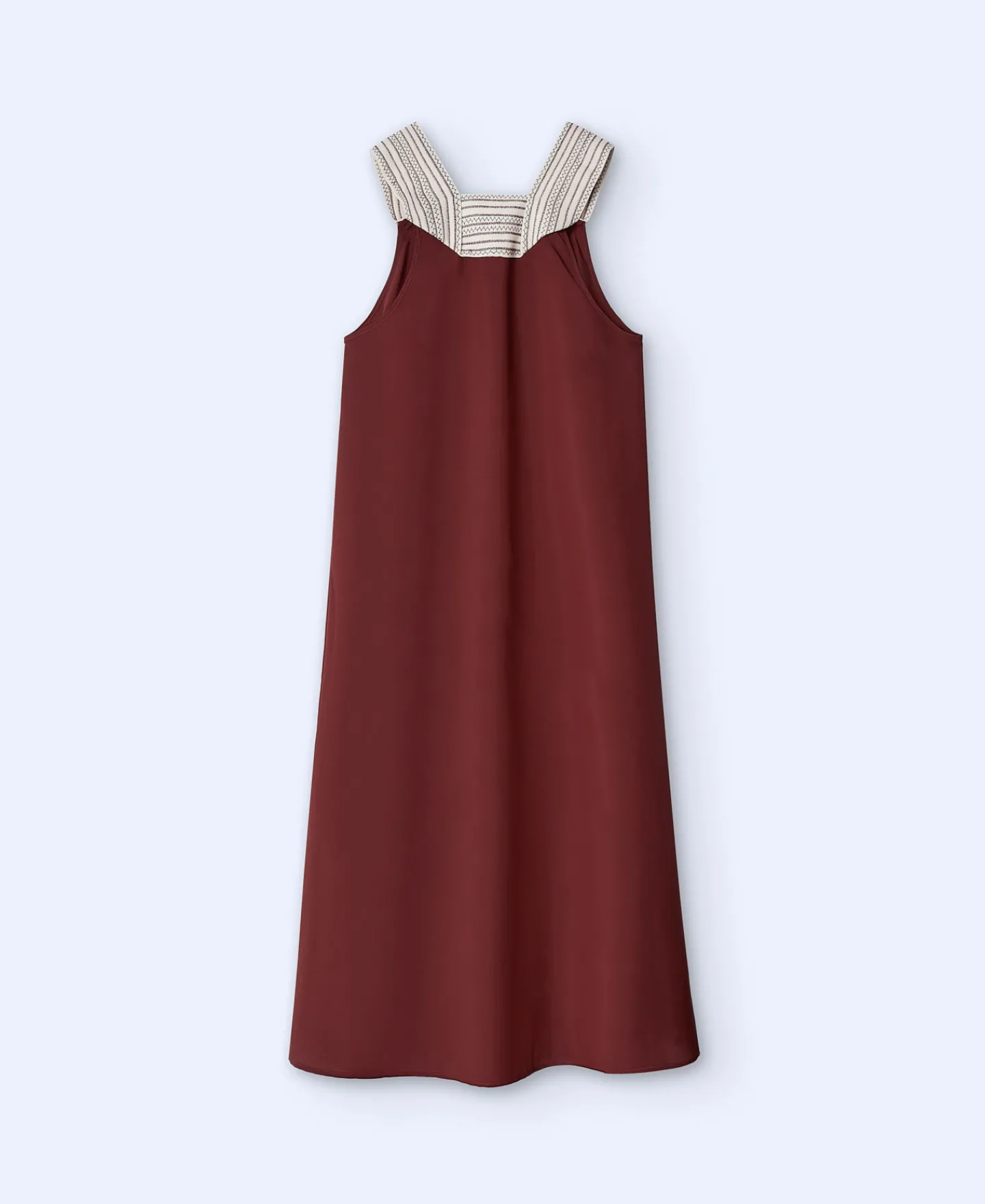 Adolfo Dominguez Vestidos Y Monos>Vestido Largo Con Tirantes A Detalle Teja