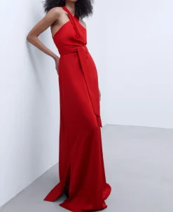 Adolfo Dominguez Vestidos Y Monos>Vestido Largo Cuello Halter Caldero