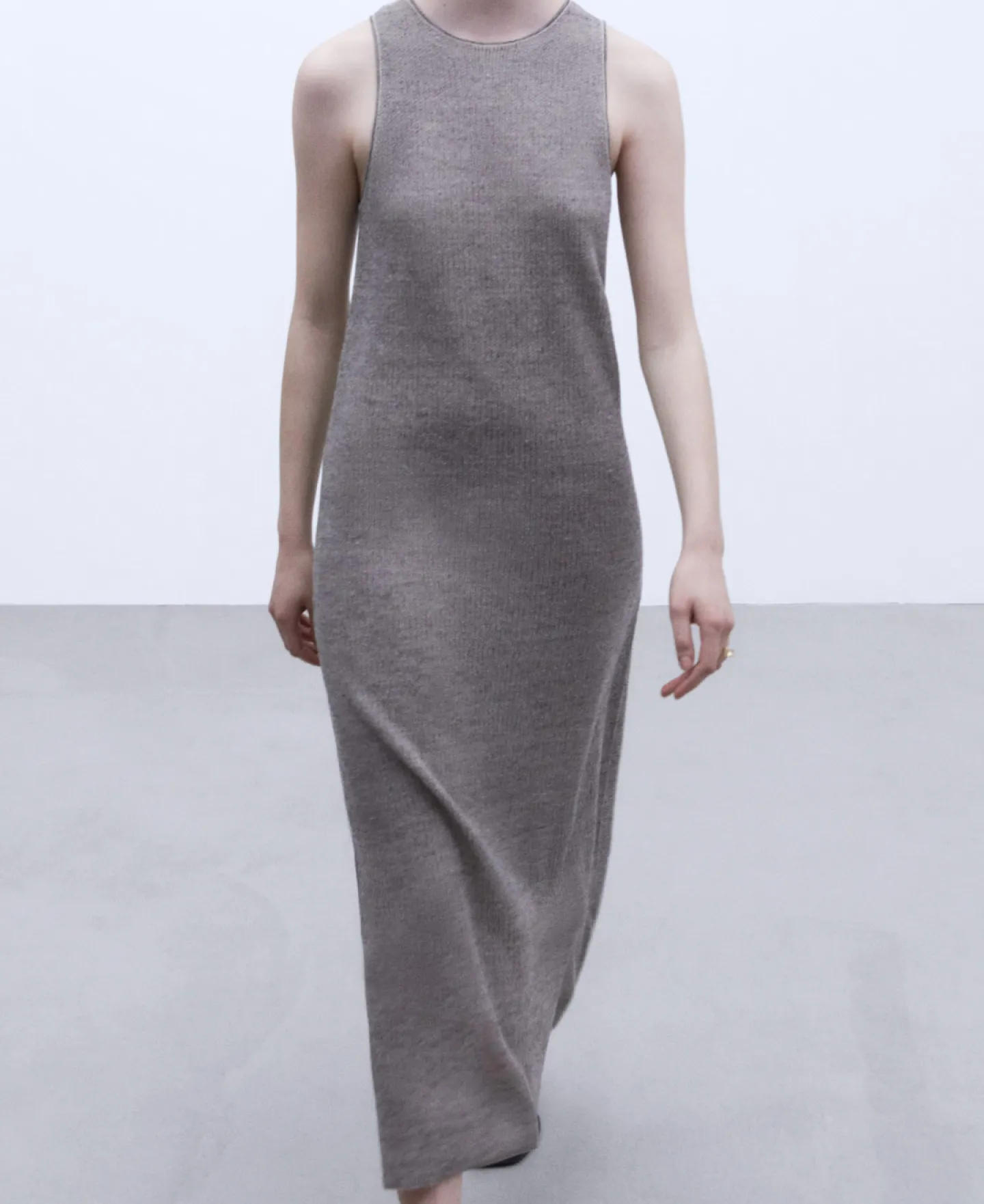 Adolfo Dominguez Vestidos Y Monos>Vestido Largo De Tirantes Negro/Crema