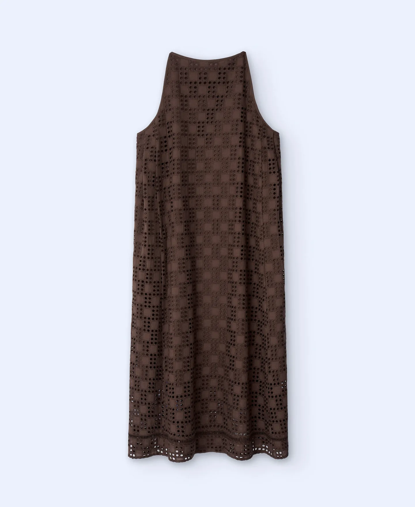 Adolfo Dominguez Vestidos Y Monos>Vestido Linea Evase En Algodon Chocolate
