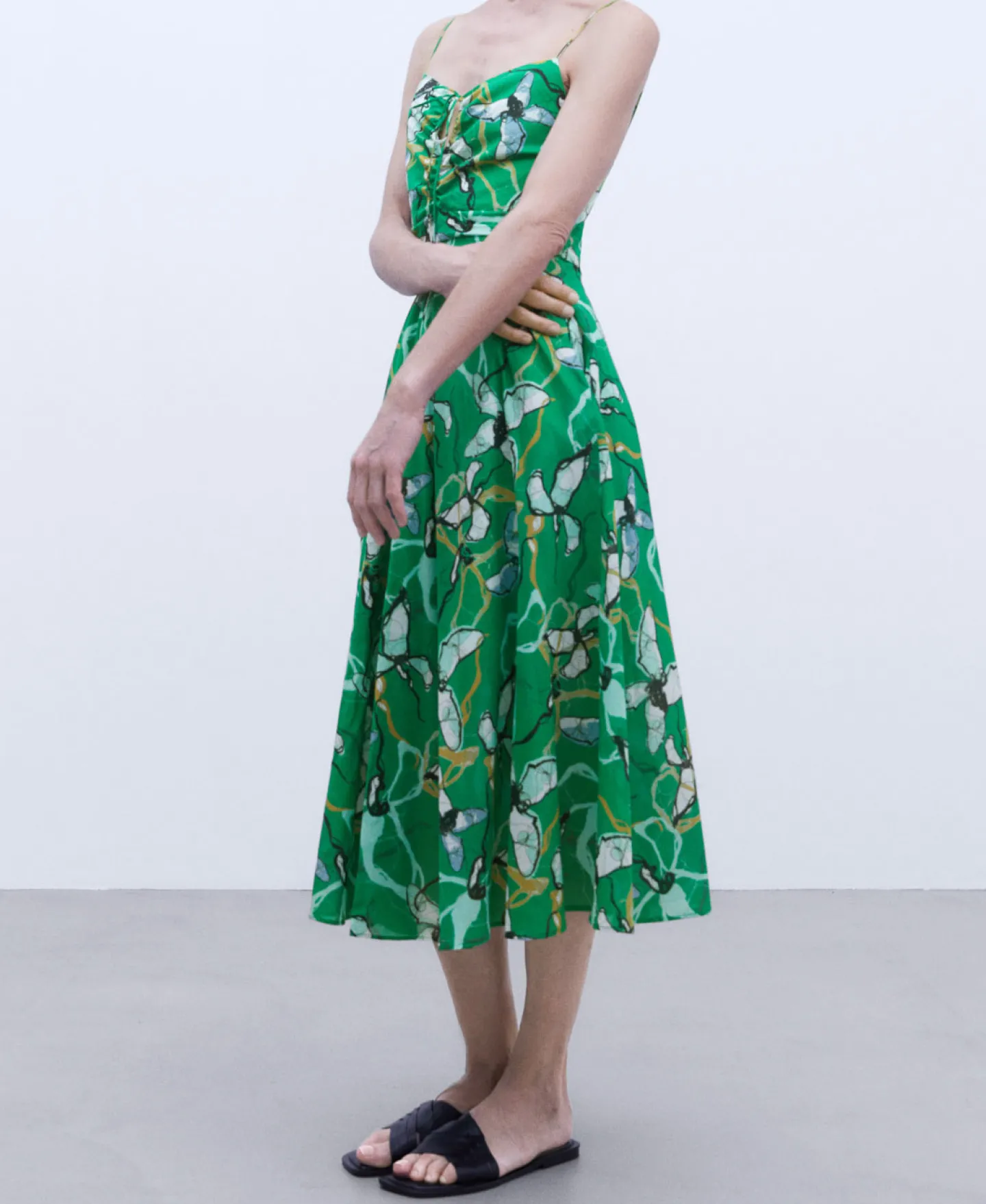 Adolfo Dominguez Vestidos Y Monos>Vestido Tres Tirantes En Algodon Estampado Flores