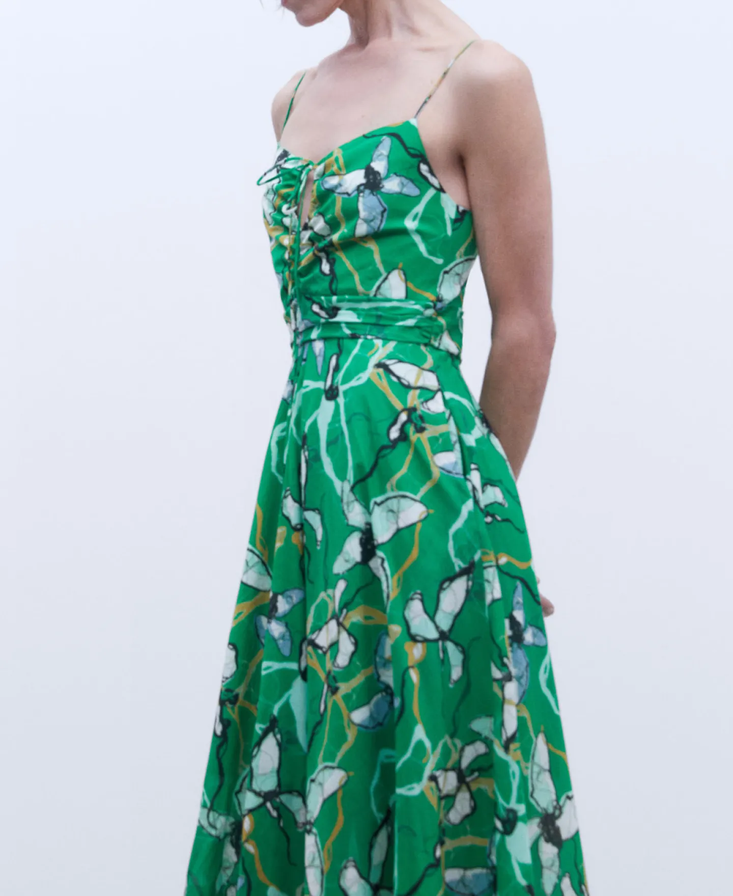 Adolfo Dominguez Vestidos Y Monos>Vestido Tres Tirantes En Algodon Estampado Flores