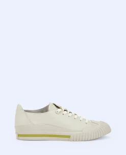 Adolfo Dominguez Zapatos>Zapatilla Oblicua En Piel Blanco Roto